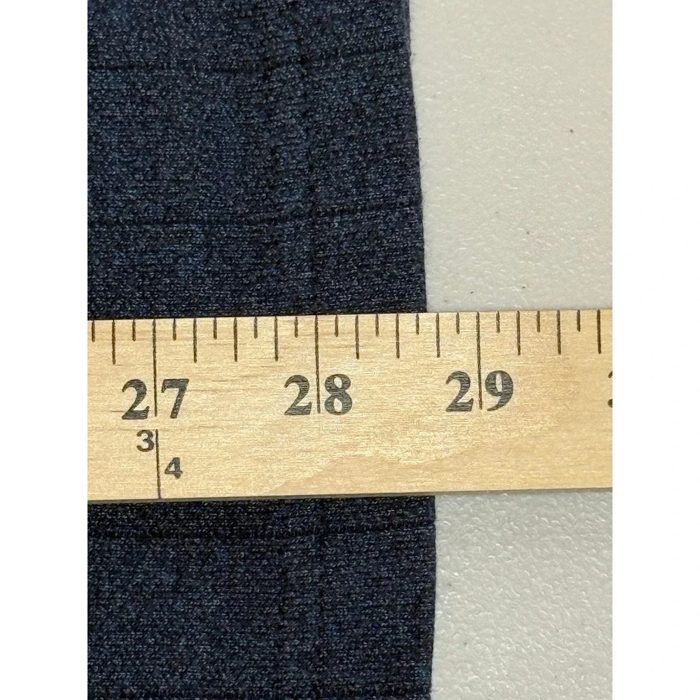 Arrow Men's V-Neck Long Sleeve Textured Knit Sweater XL Blue Cotton Blend‎